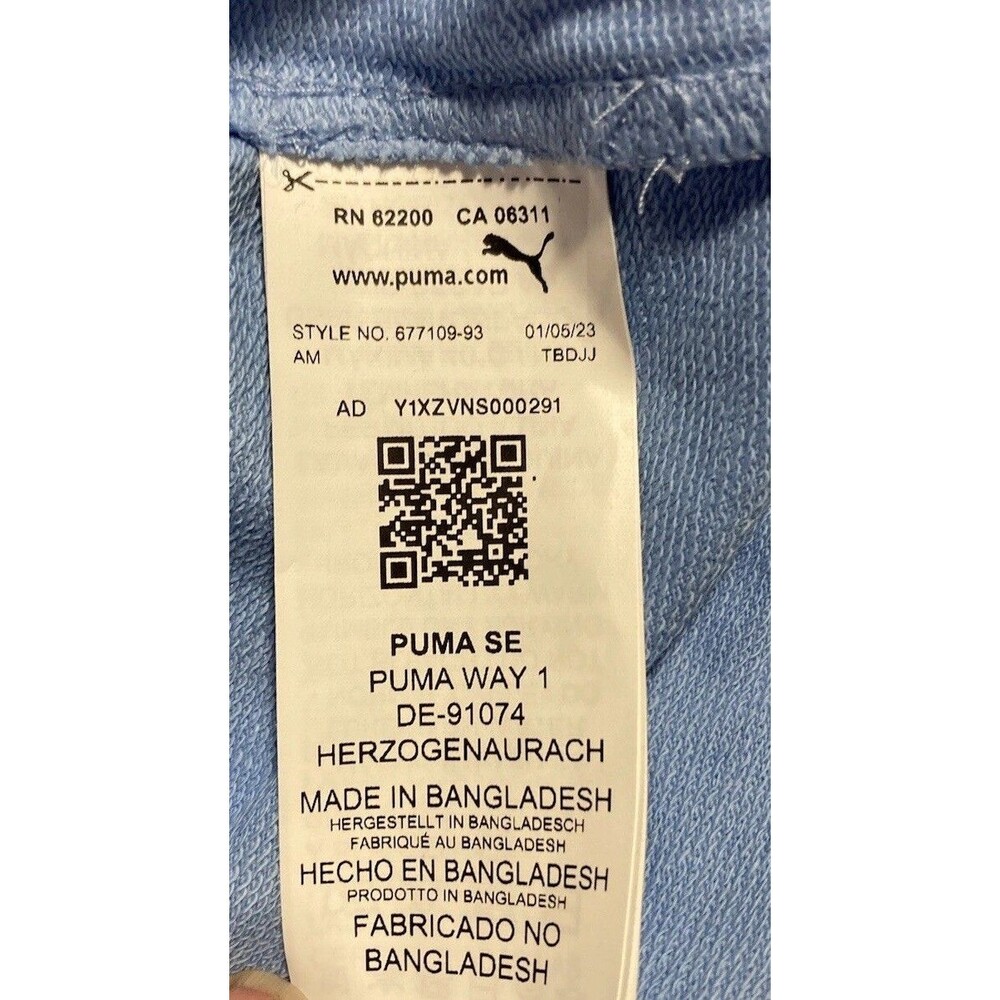NEW PUMA Women's Summer Splash Cropped Hoodie Day Dream Blue Size Small - Picture 5 of 8